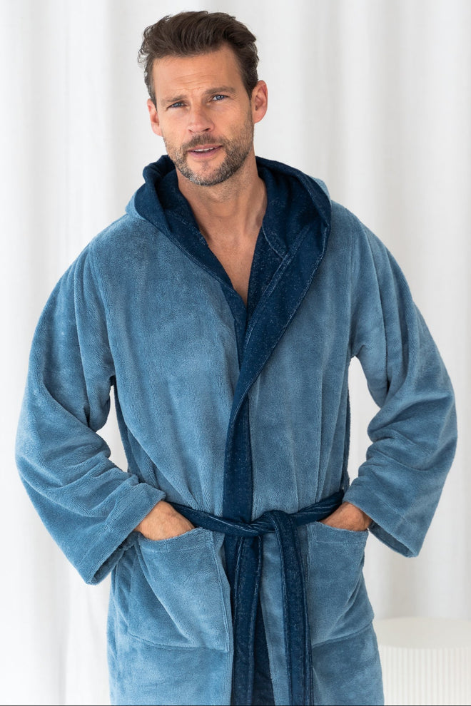Teddy Duo Badjas Blauw